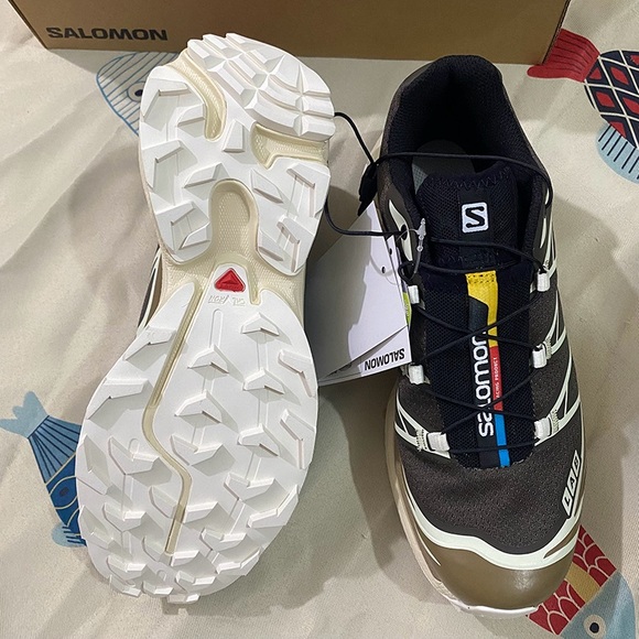 Salomon S-LAB XT-6 Black and Brown Sneakers - Picture 4 of 10